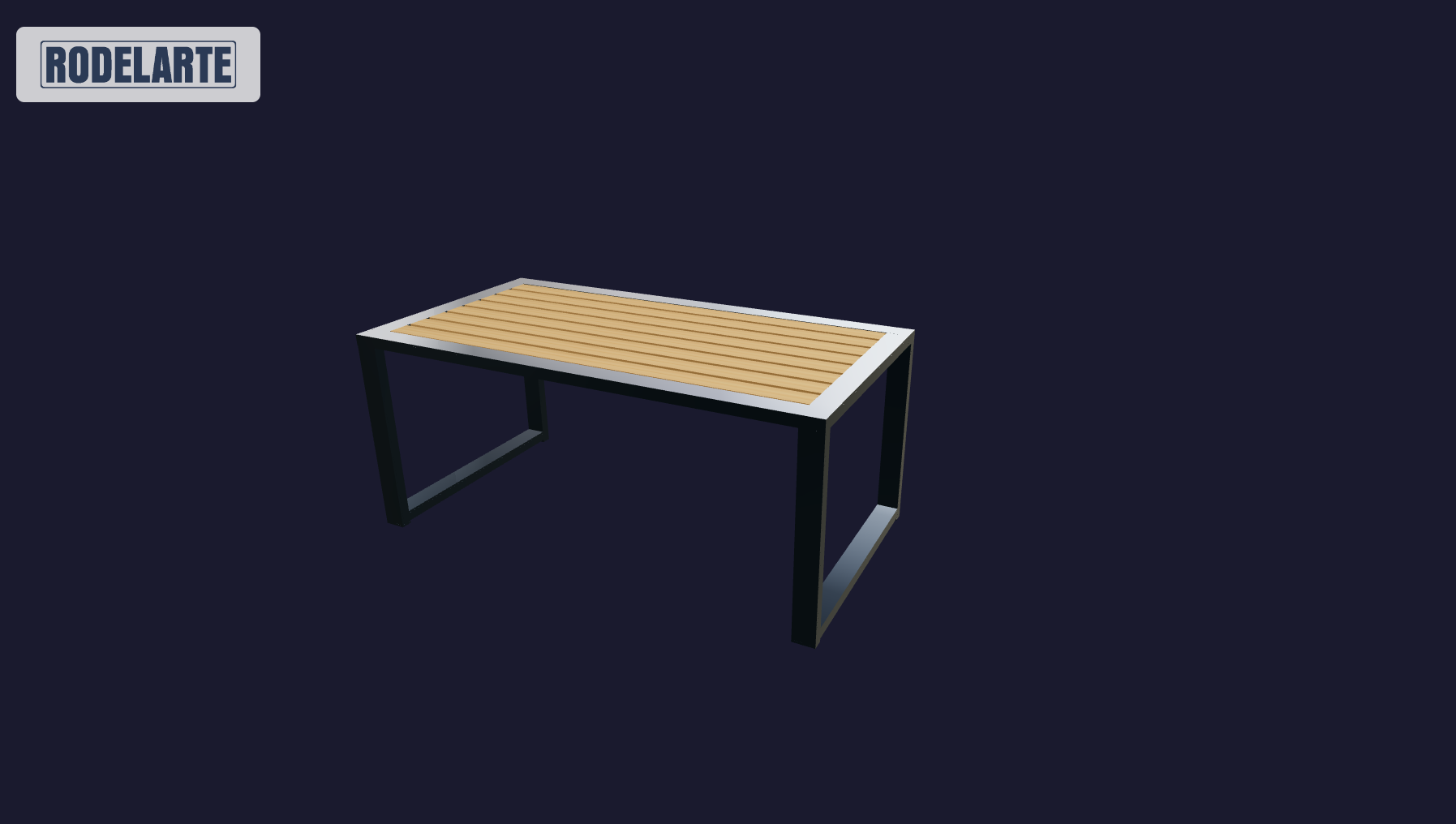 Plano 3D Mesa Ratona de Jardin