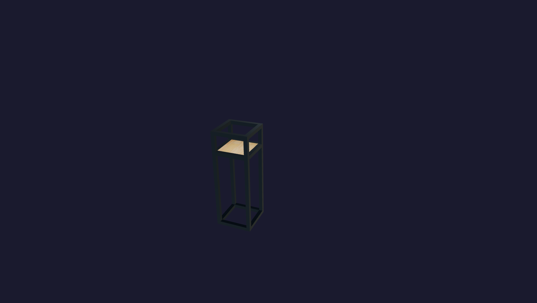 Plano 3D Pedestal Estilizado para Plantas de Interior
