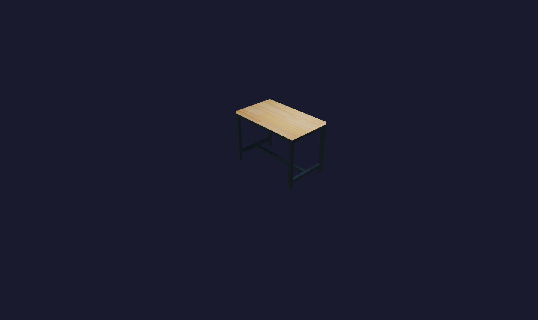 Plano 3D Susana - Mesa de comedor 100x73x60