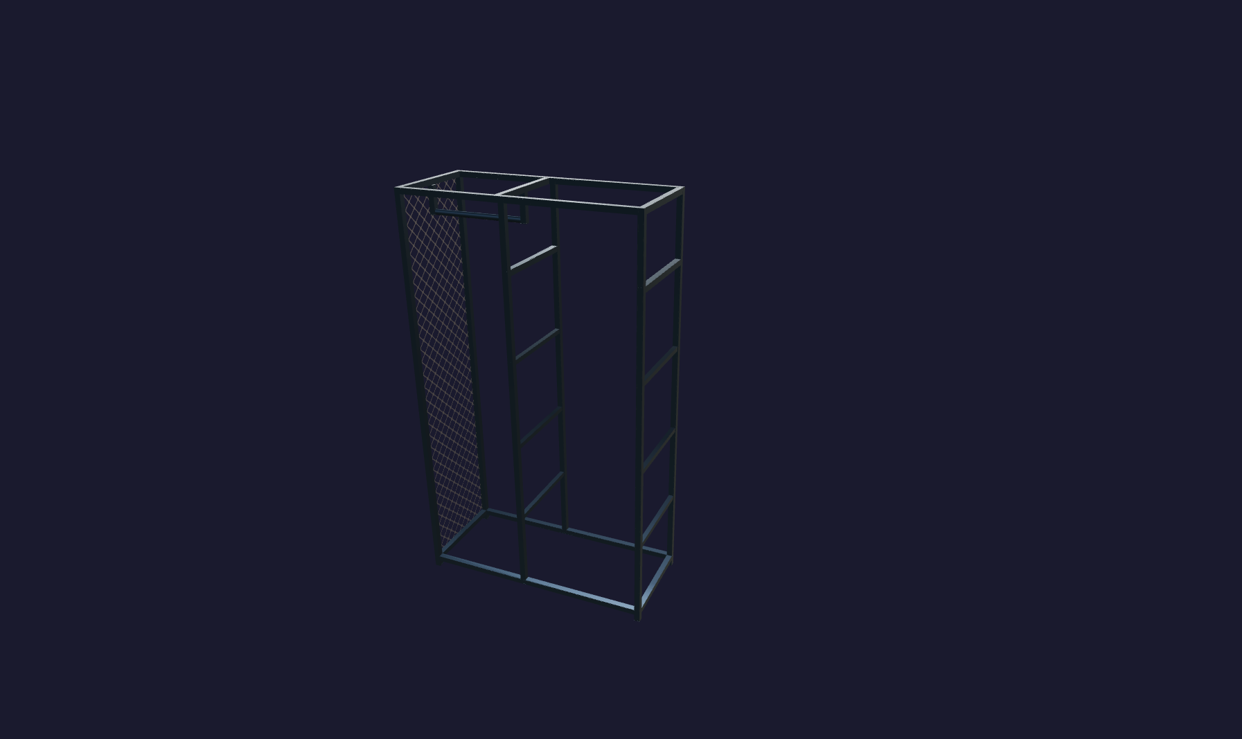 Plano 3D Dayna - Estructura armario