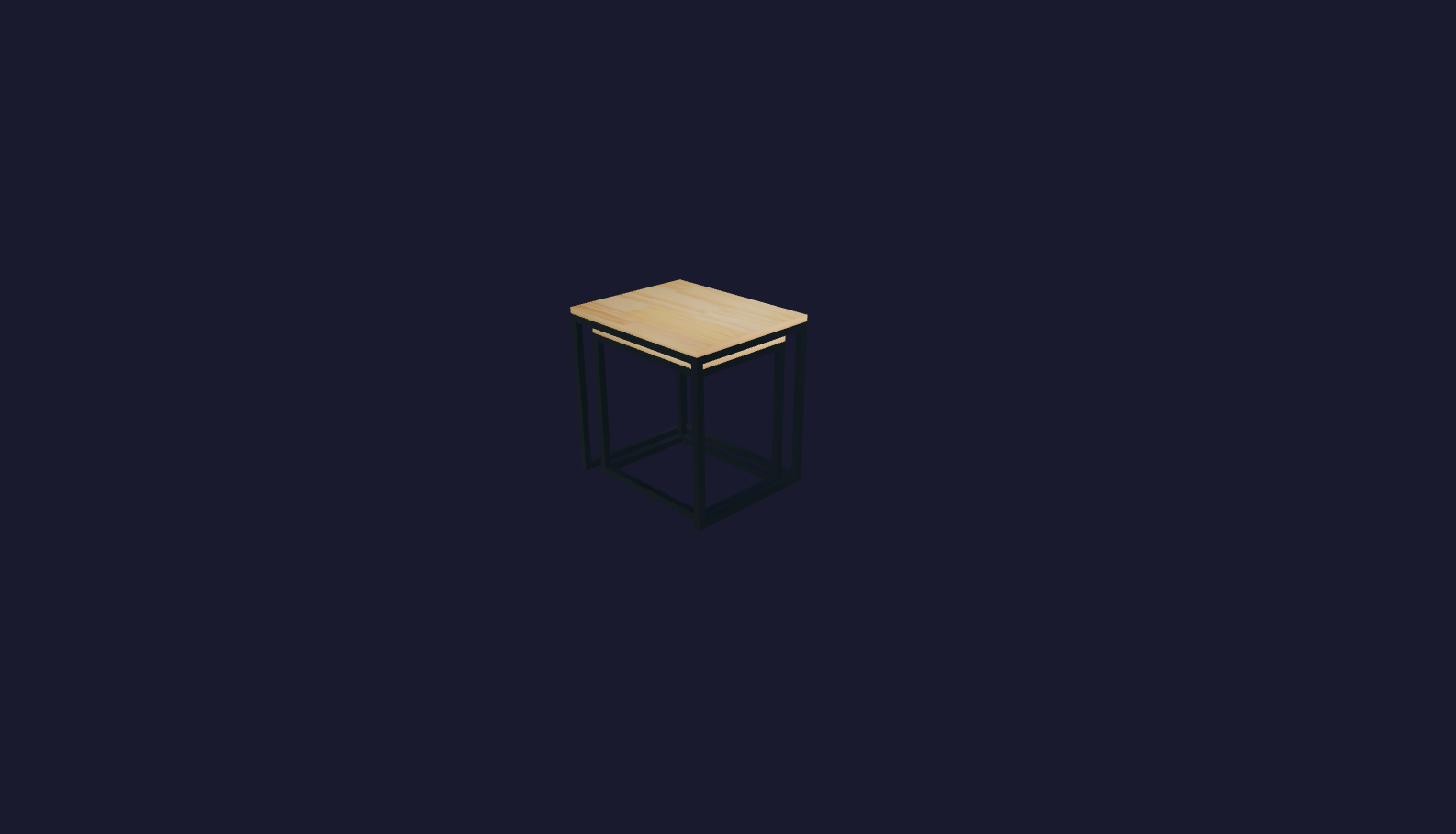 Plano 3D Eduadro - Mesitas nido 50x40x50