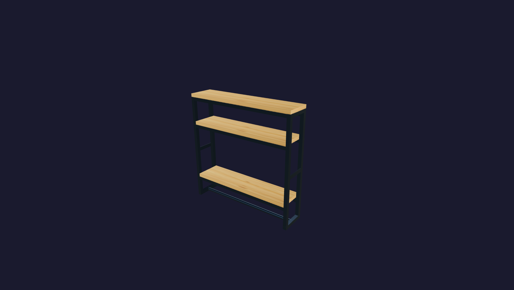 Plano 3D Estantería funcional para baño suspendida