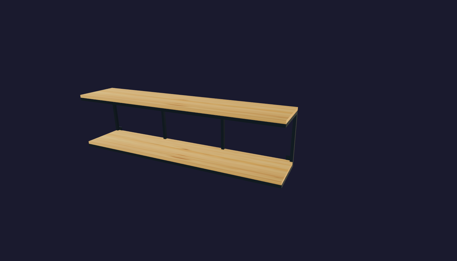 Plano 3D Repisa flotante minimalista