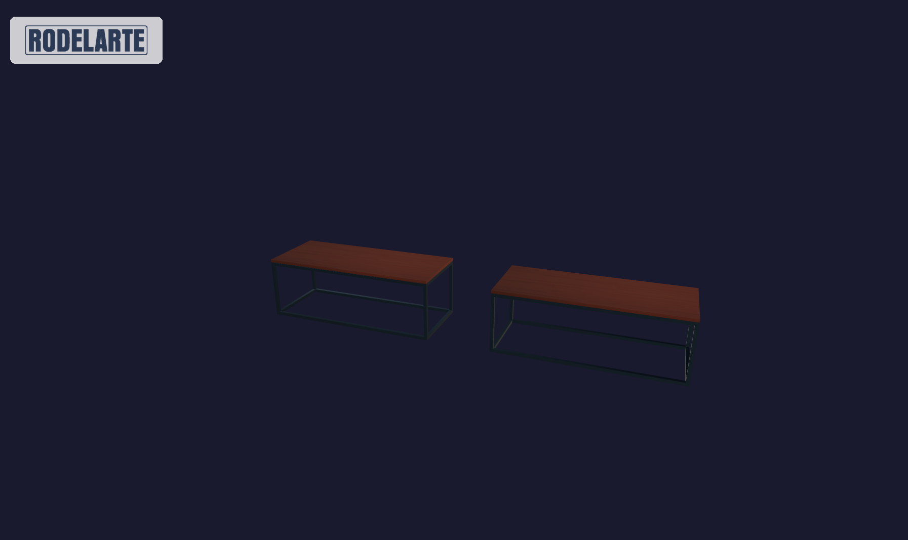 Plano 3D Mesas Ratonas Jaqueline 110x39x45