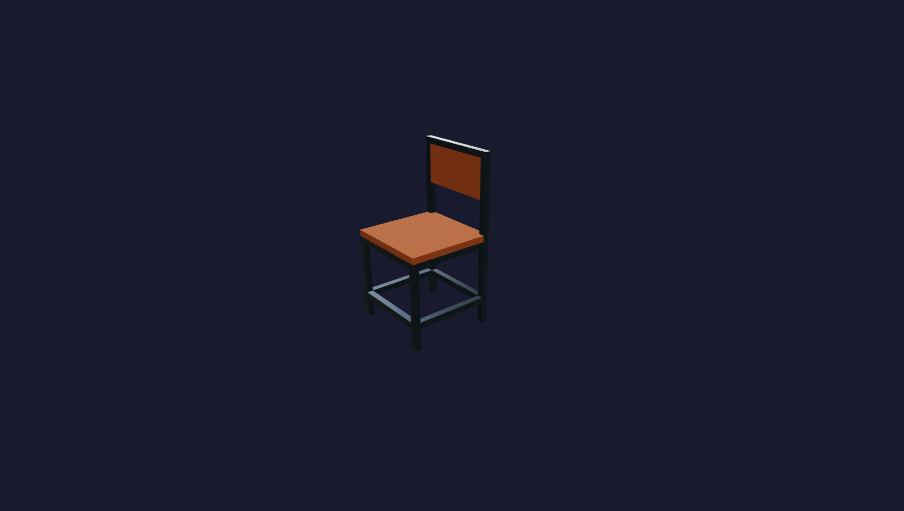 Plano 3D Julieta - Silla de comedor 82x42x42
