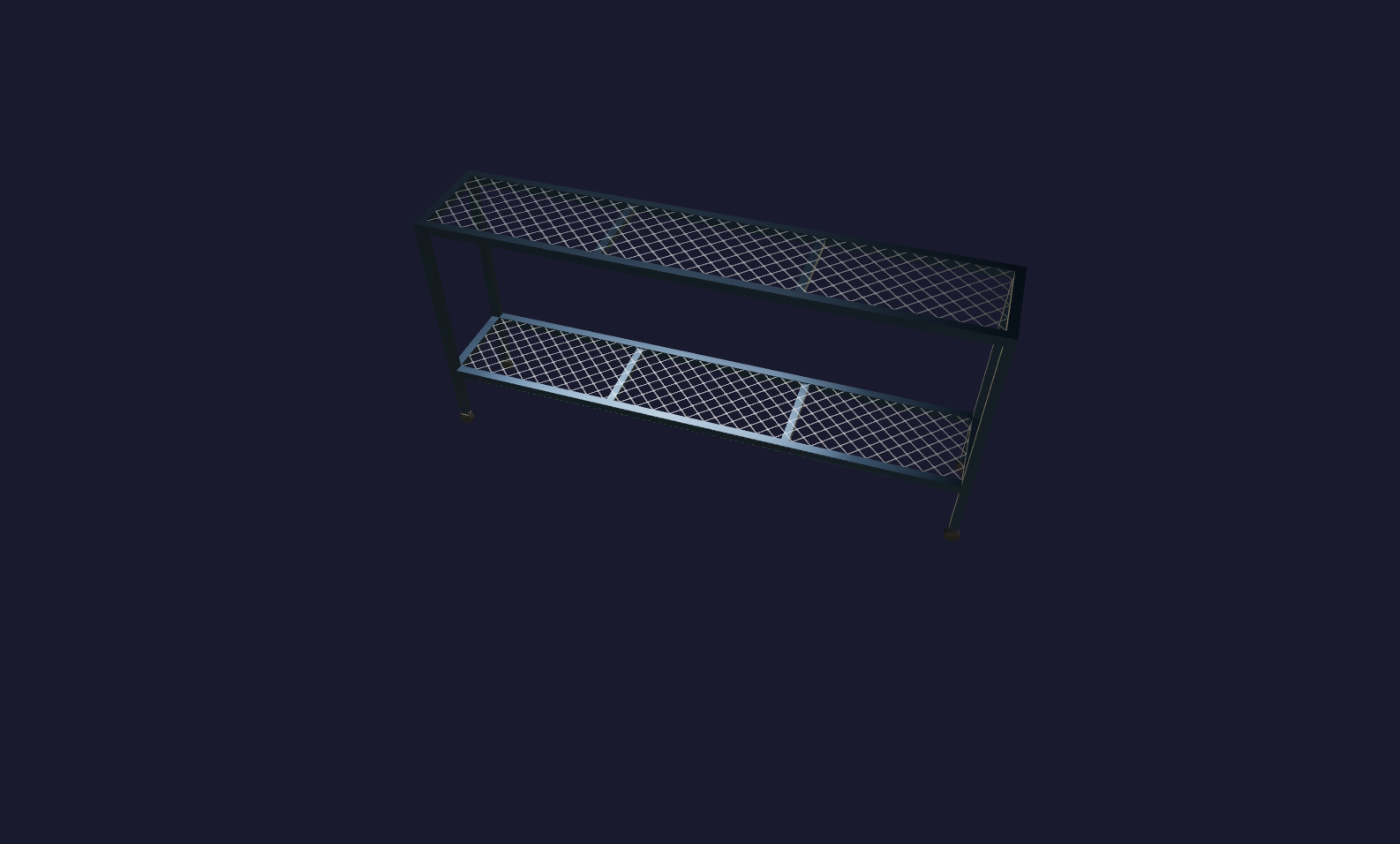 Plano 3D Estantería industrial de diseño funcional y audaz