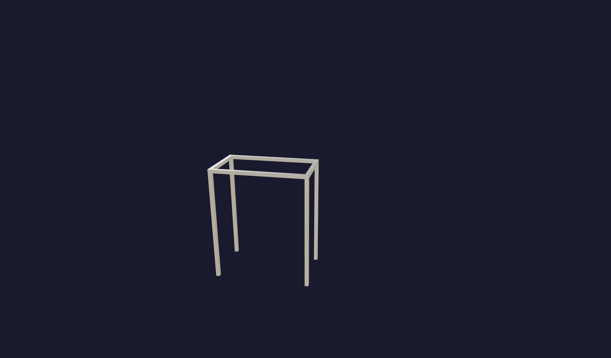 Plano 3D Dahiana - Estructura para mesada