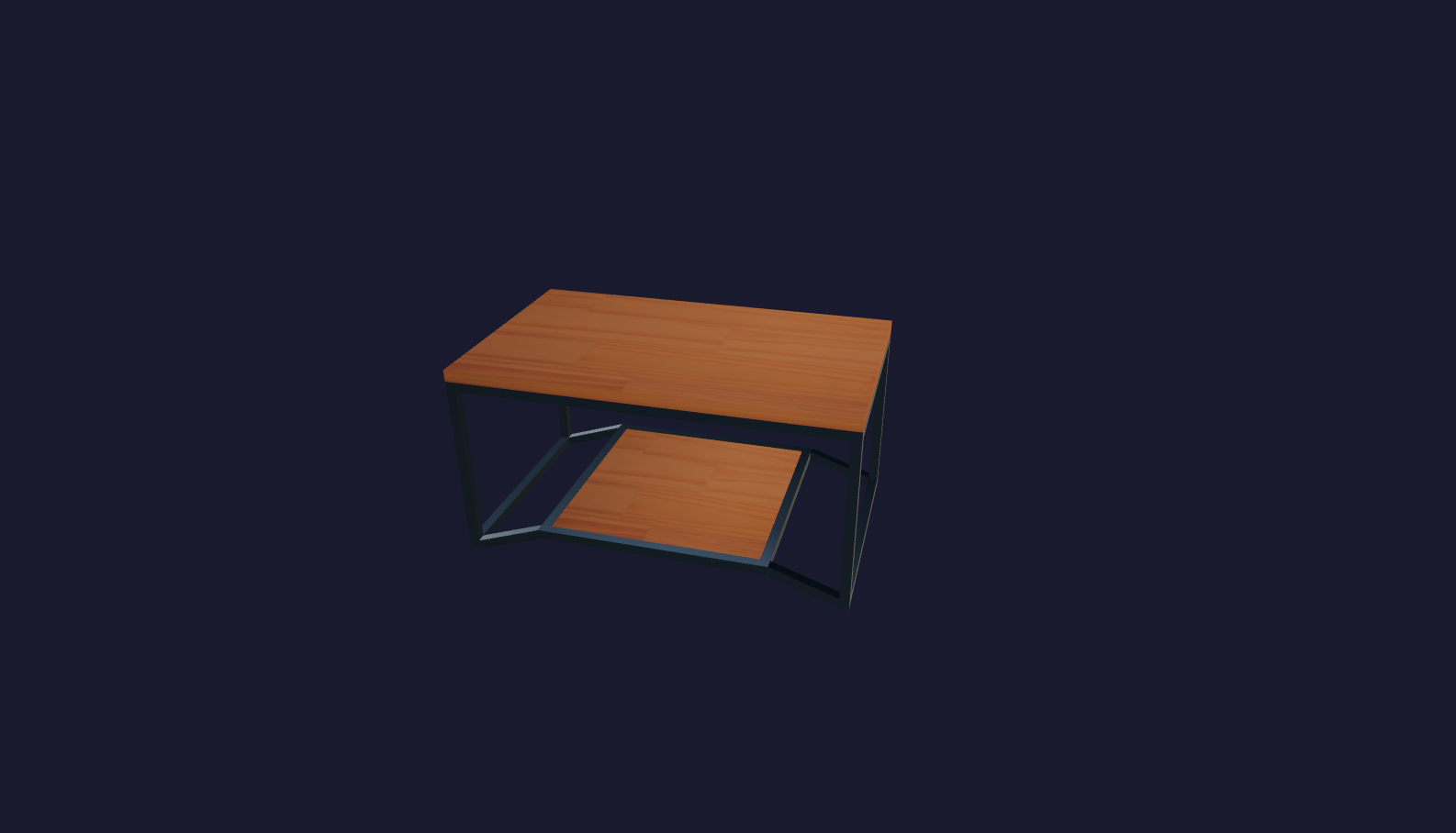 Plano 3D Mesa de centro estilo industrial - 100x50x60