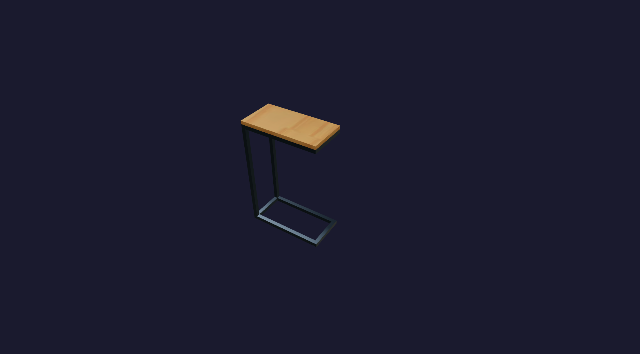 Plano 3D Mesita De Sillón Clara