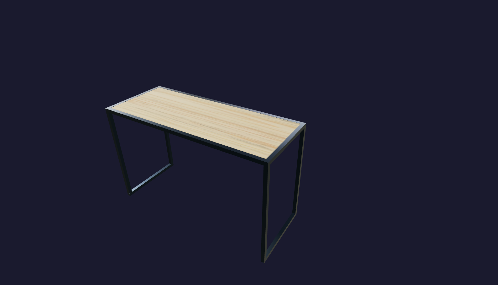 Plano 3D Mesa de comedor industrial para exteriores