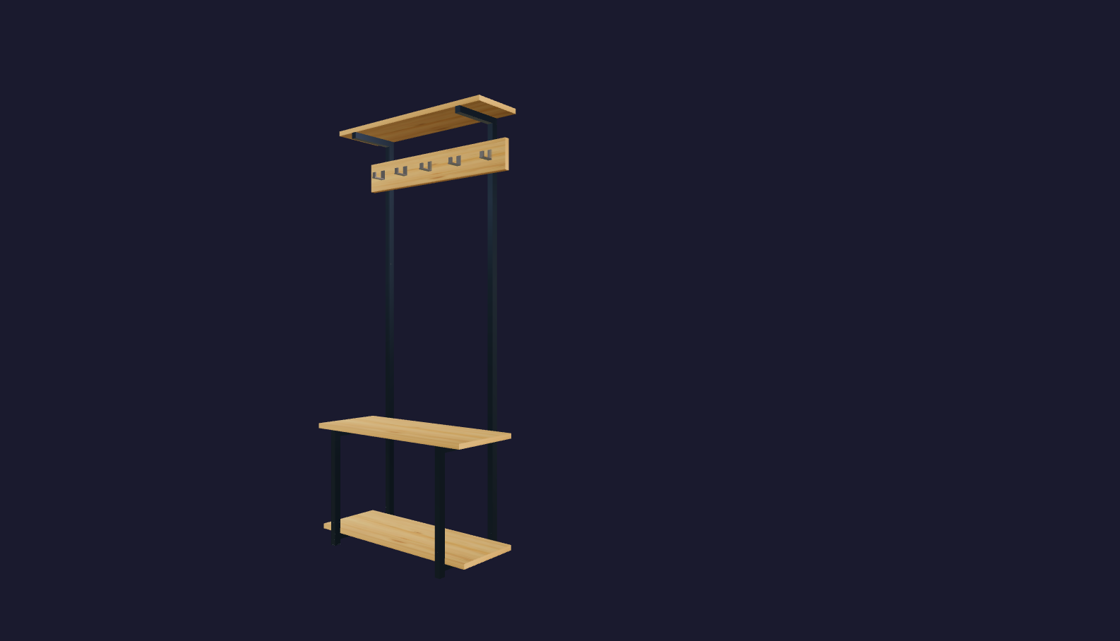 Plano 3D Alejandra - Perchero despojador 170x80x30