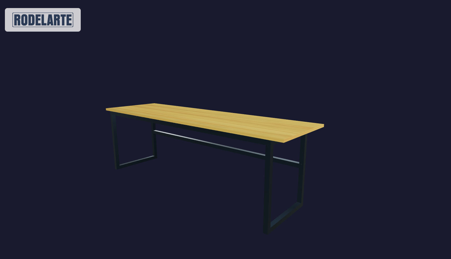 Plano 3D Escritorio Bru - 240x75x70