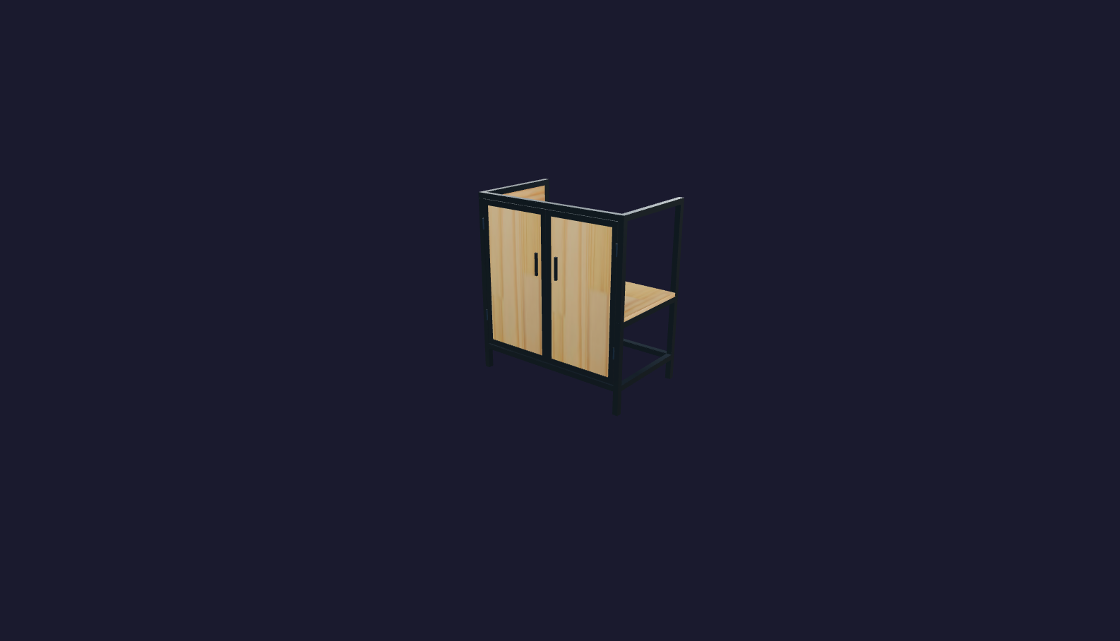 Plano 3D Mueble de baño para mesada 76x84x45