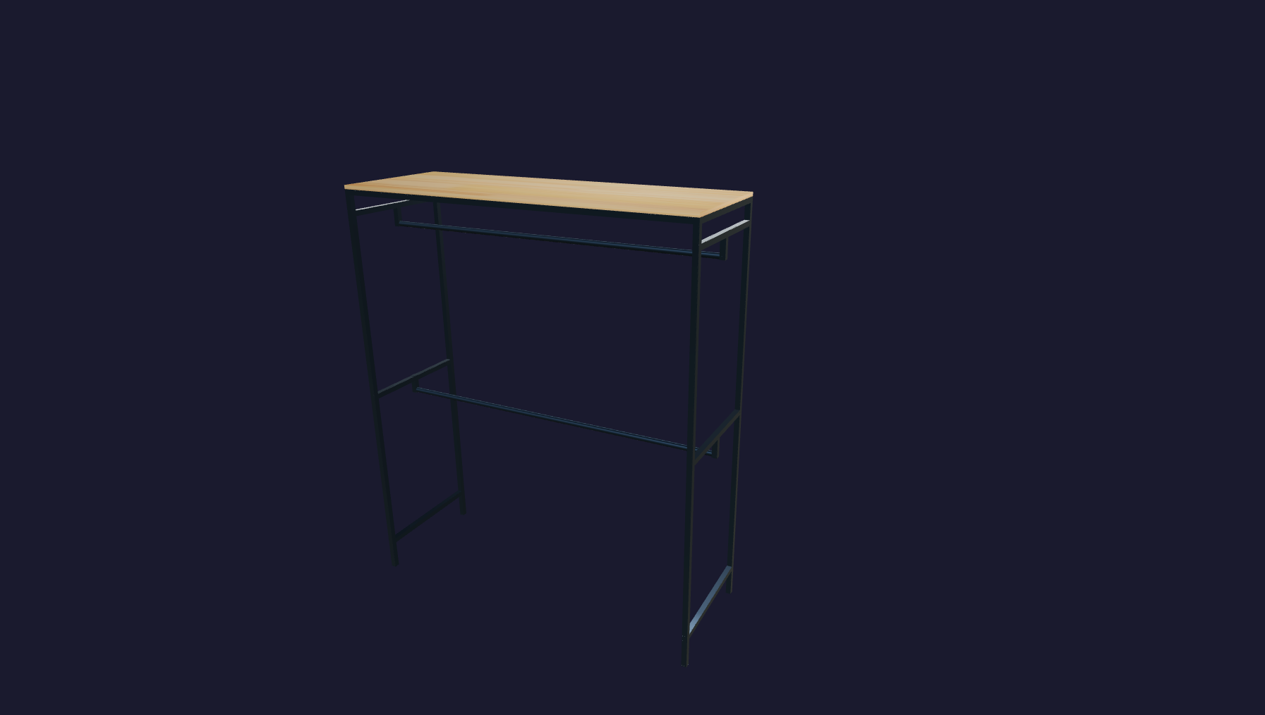 Plano 3D Perchero industrial 2 partes