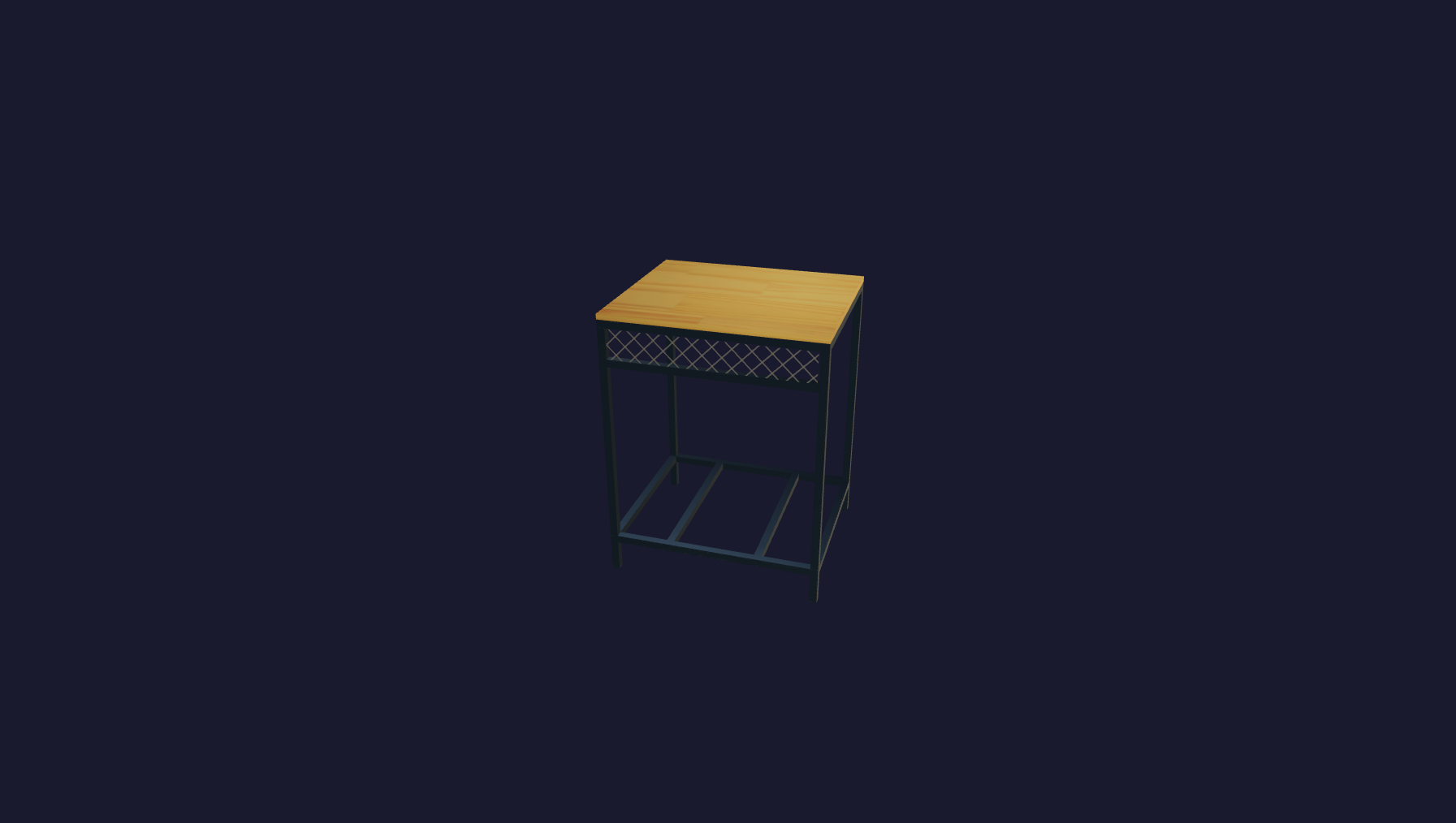 Plano 3D Mueble Simple Para Horno de Empotrar 70x90x60
