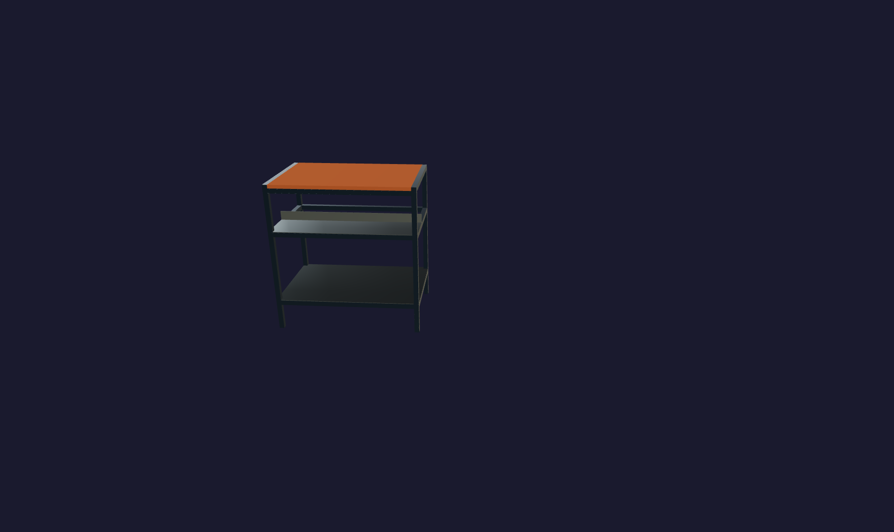 Plano 3D Consola de baño con lavabo de diseño actual