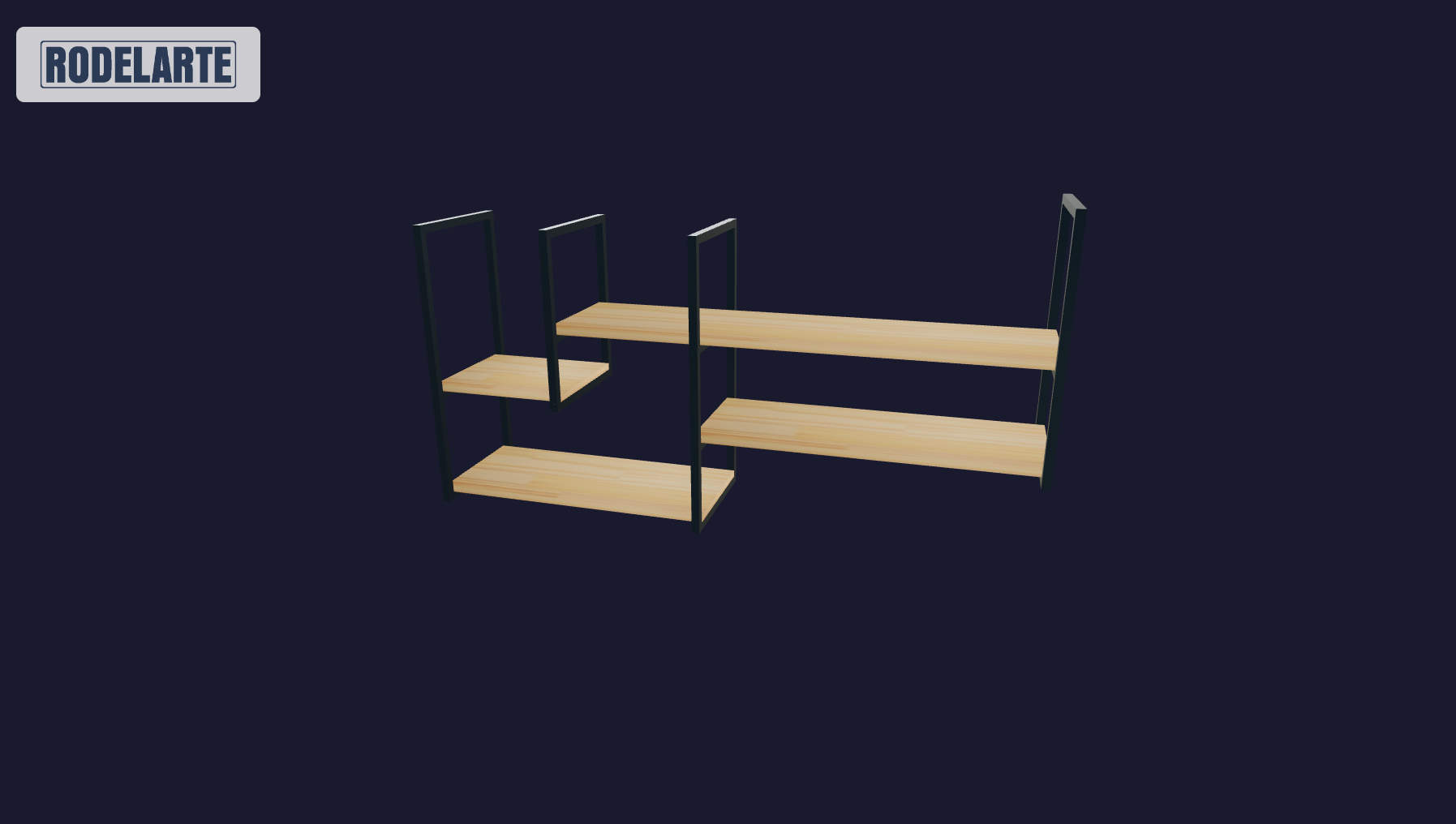 Plano 3D Estanteria de cocina funcional