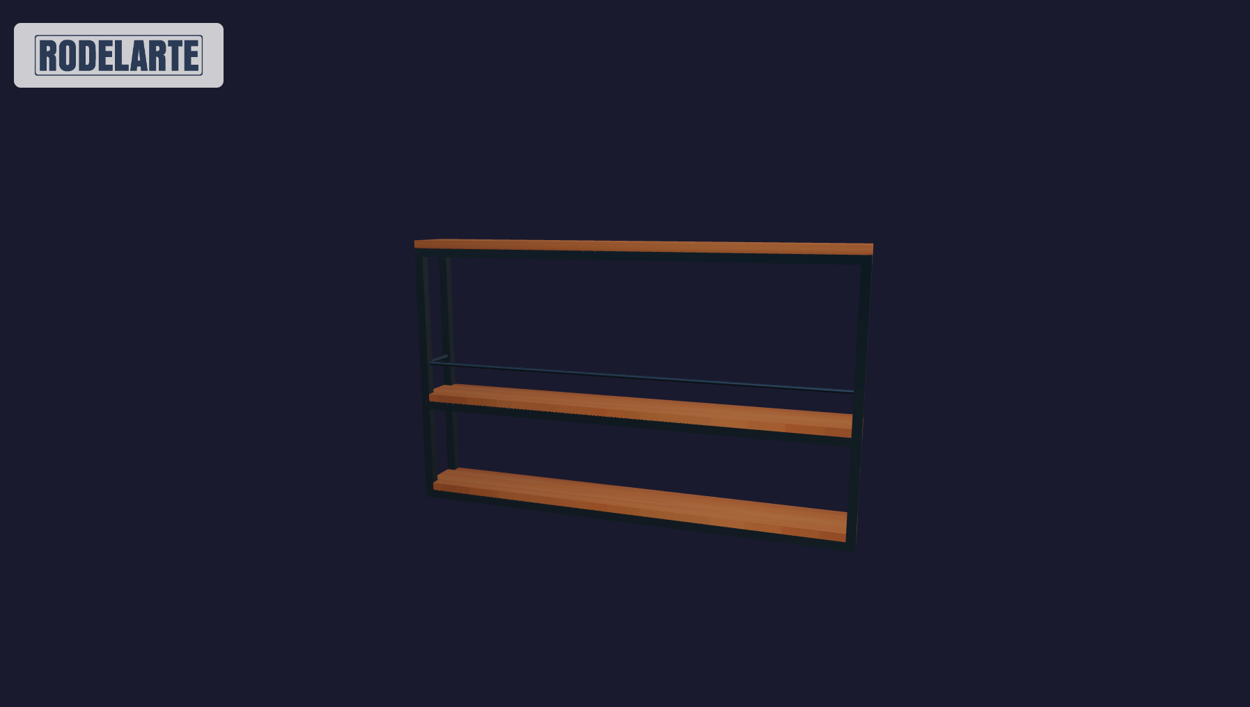 Plano 3D Mili - Estanteria bar - 100x60x12