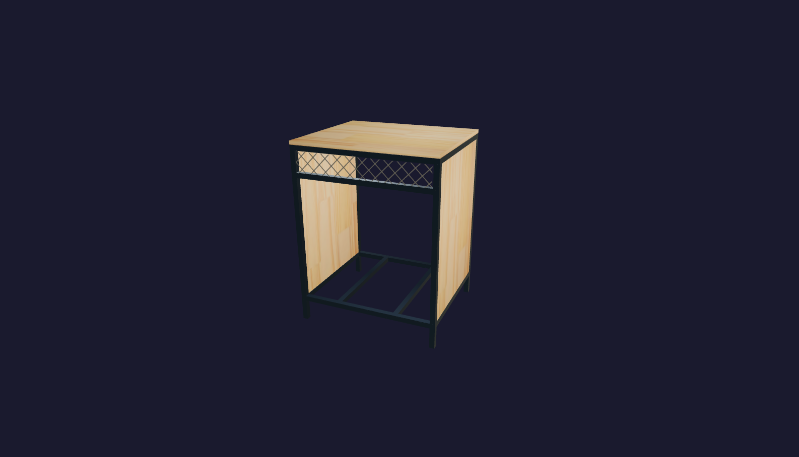 Plano 3D Torre para horno de empotrar con anafe - 90x70x60