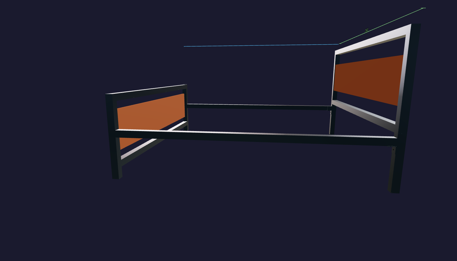 Plano 3D cama 2p