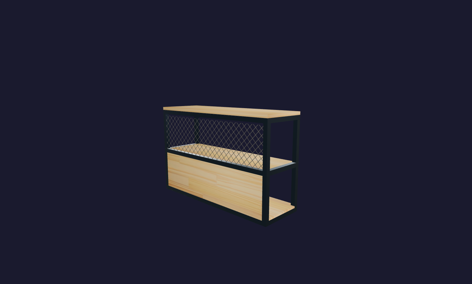 Plano 3D Mostrador minimalista - 140x100x50