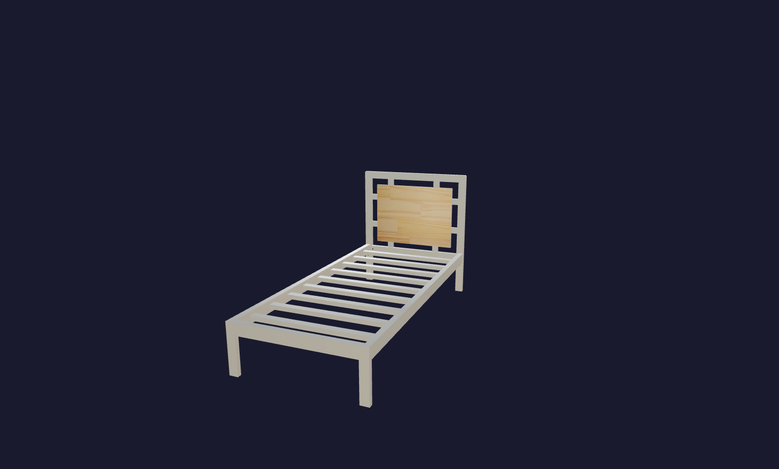 Plano 3D cama 1 plaza versace