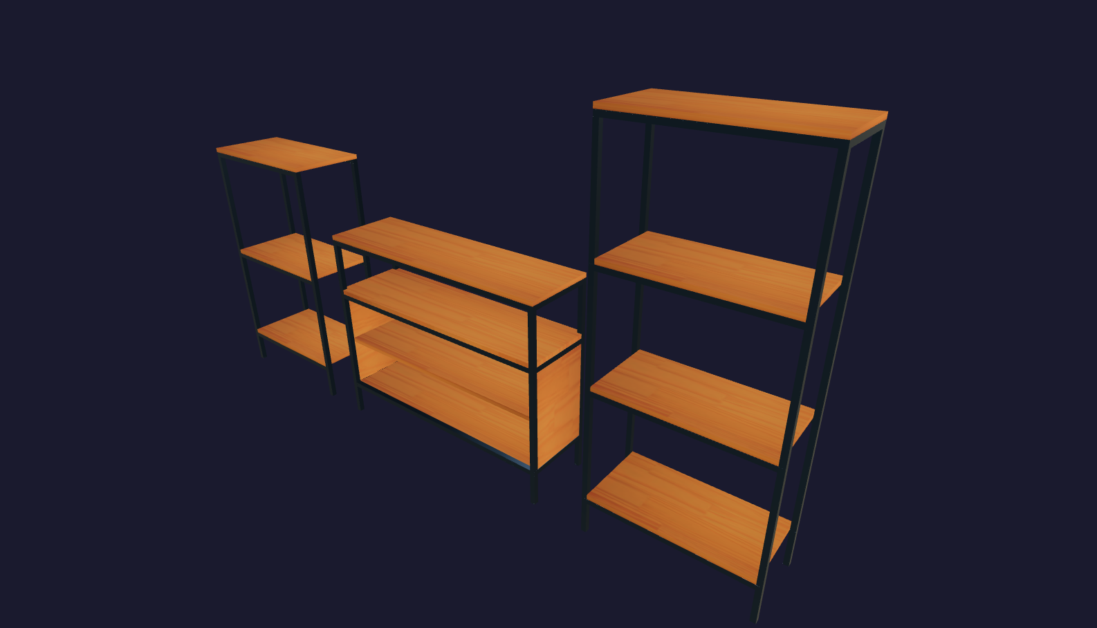 Plano 3D Rack versátil para sala de living 220x145x30