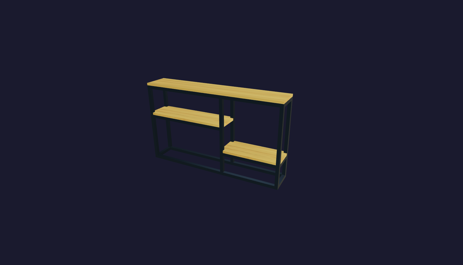 Plano 3D Recibidor de entrada