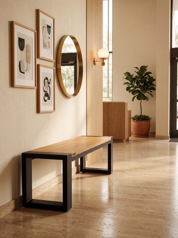 Banco Para Edificio (ambientada IA)