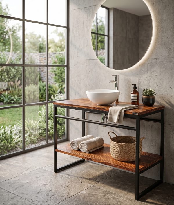 Mesada De Baño Lavamanos (ambientada IA)