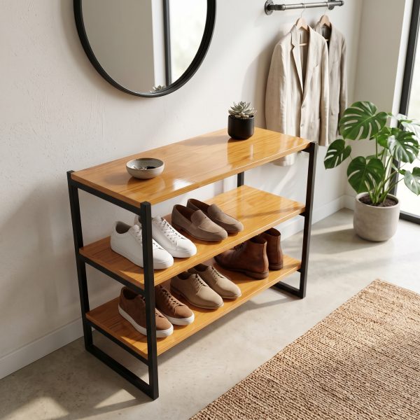 Mueble Zapatero Estanteria Para Zapatos (ambientada IA)