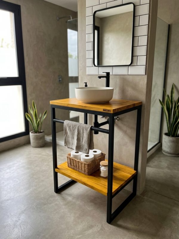 Mesada De Baño Para Bacha (ambientada IA)