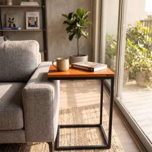 Mesa Auxiliar para Sillón o Cama (ambientada IA)