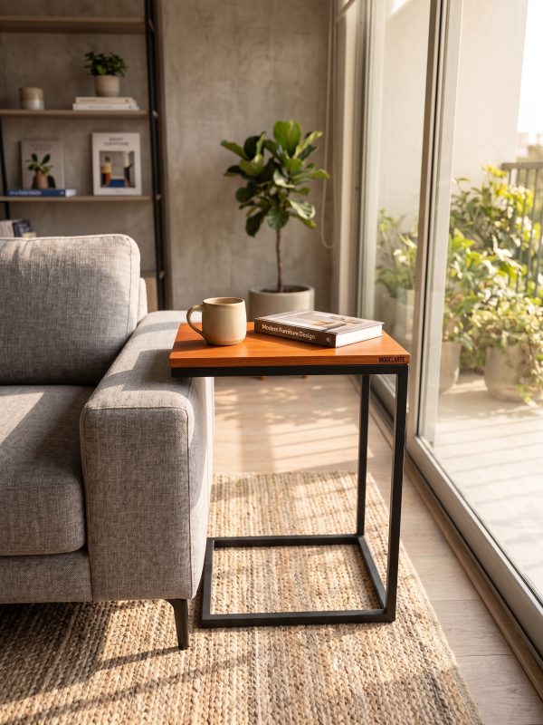 Mesa Auxiliar para Sillón o Cama (ambientada IA)