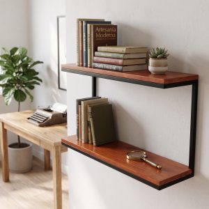 Repisa Estantes Para Libros (ambientada IA)