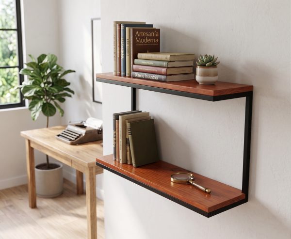 Repisa Estantes Para Libros (ambientada IA)