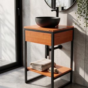 Vanitorio Compacto para Bacha de Sobreponer (ambientada IA)