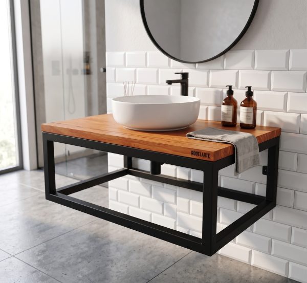 Mesada Baño Flotante Lavamanos (ambientada IA)