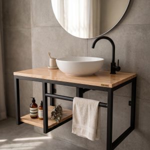 Mueble Aéreo Para Baño (ambientada IA)