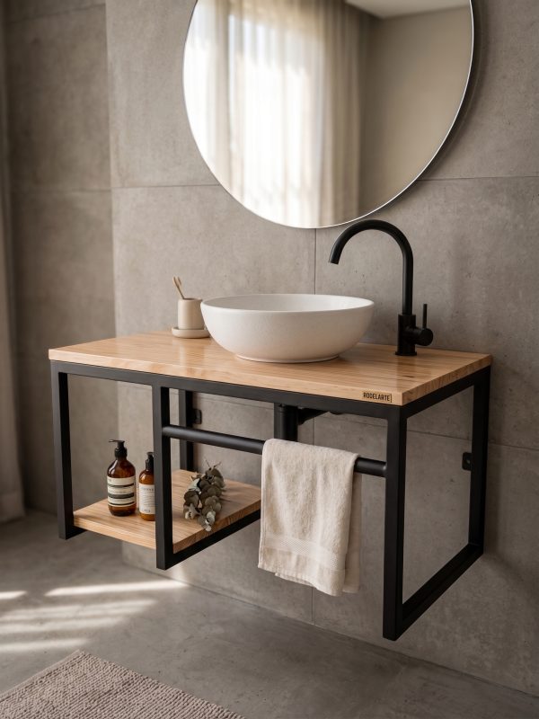 Mueble Aéreo Para Baño (ambientada IA)