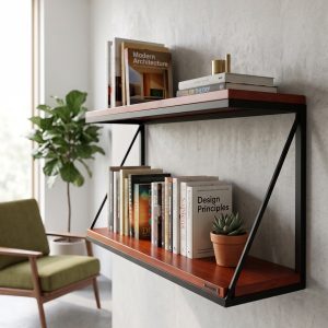 Estantería Colgante Para Libros (ambientada IA)