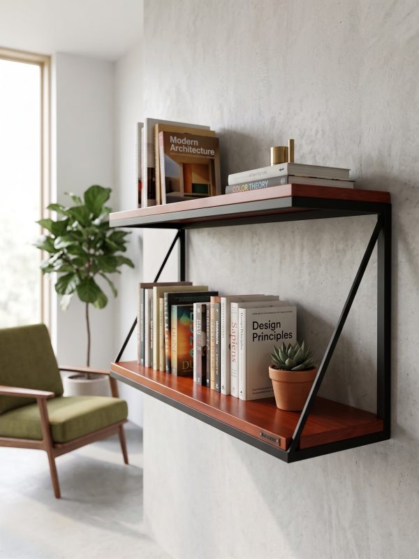 Estantería Colgante Para Libros (ambientada IA)