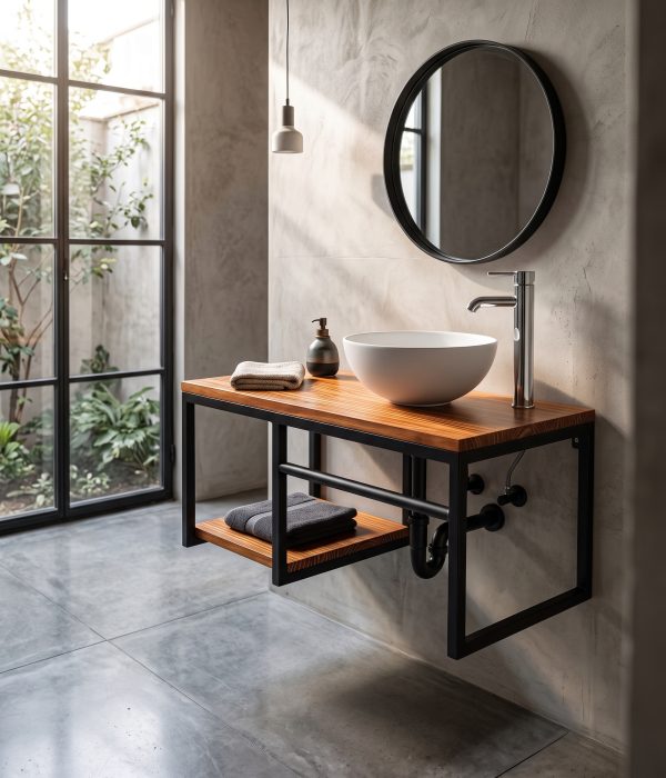 Mueble Baño Para Lavamanos (ambientada IA)